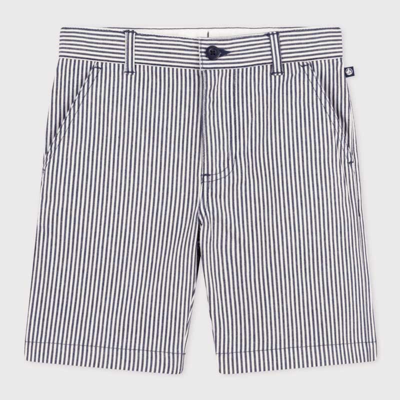 
Bermuda shorts from the Petit Bateau children's clothing line with elastic waist and internal ad...