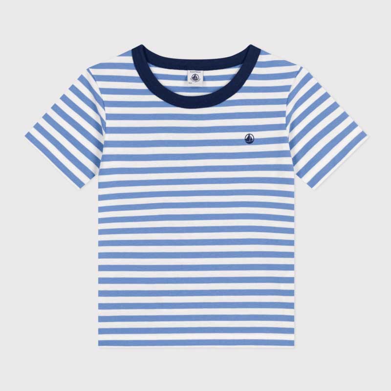 
Short-sleeved jersey T-shirt from the Petit Bateau children's clothing line with a classic fit, ...