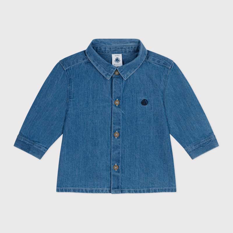 
Camicia della Linea Abbigliamento Bambino Petit Bateau realizzata in denim leggero, un materiale...