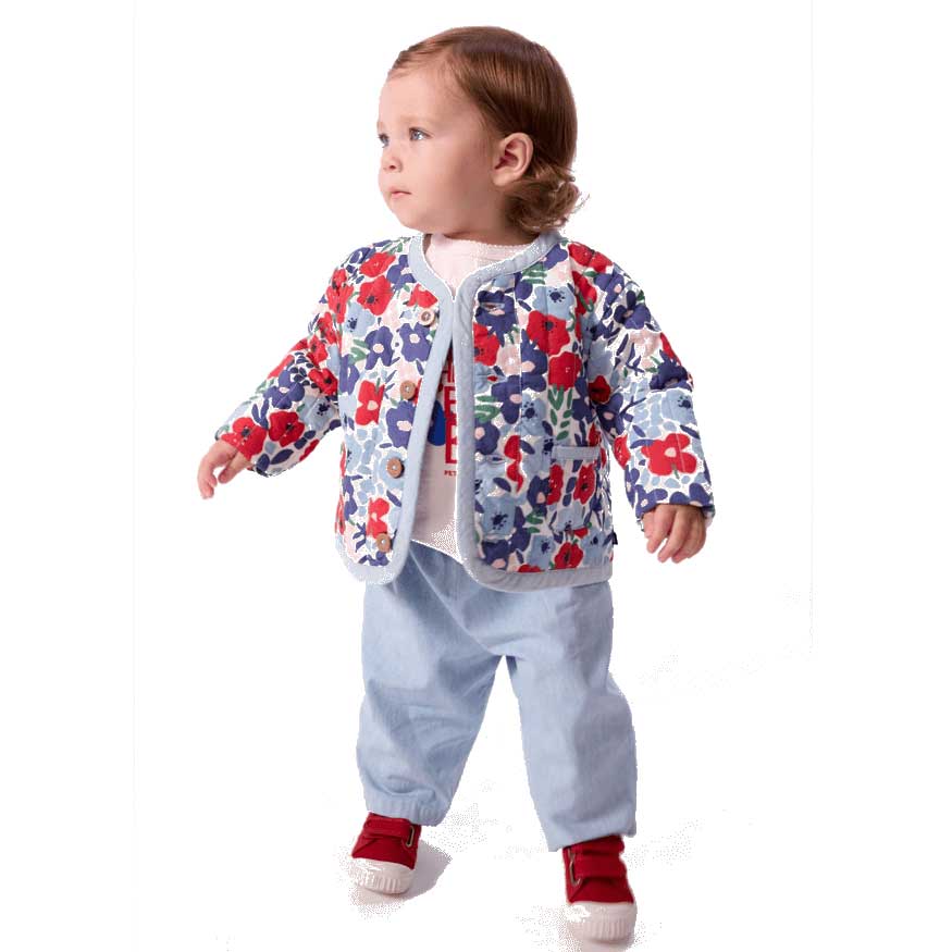 Scopri la giacchetta della linea primavera/estate di Petit Bateau, perfetta per le giornate fresc...