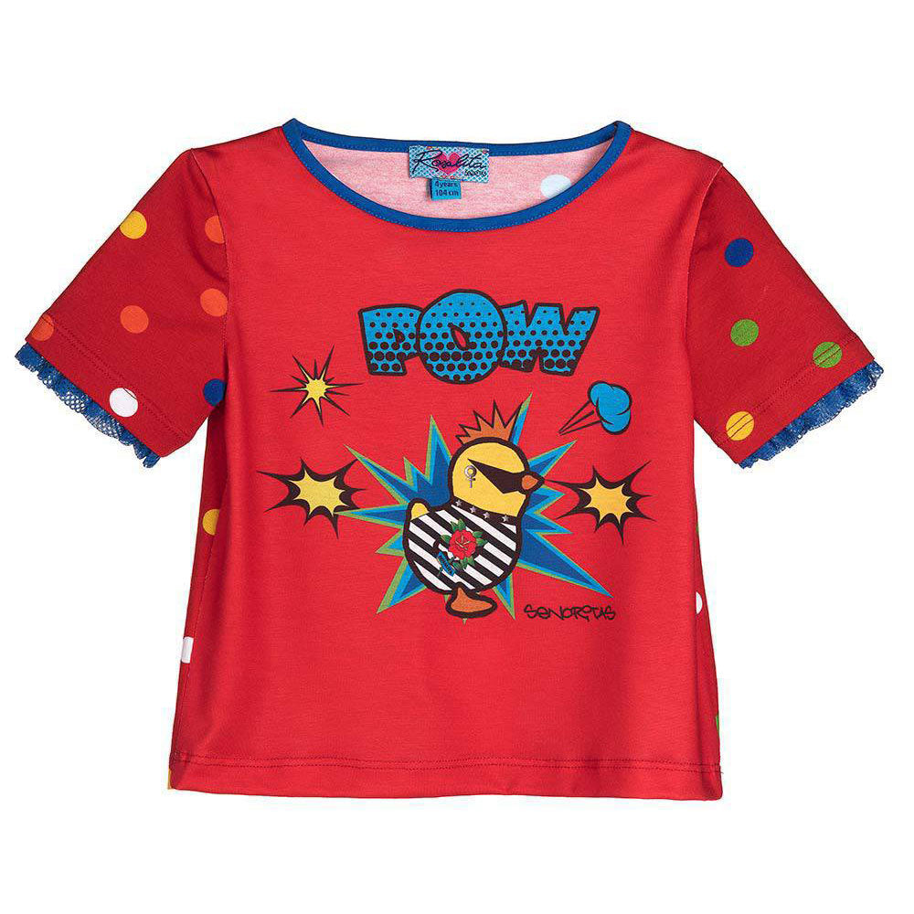 T-shirt de la ligne de vêtements pour fille Rosalita Senoritas, avec dessin sur le devant et moti...