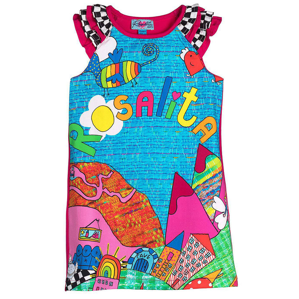 
  Dress from the Rosalita Senoritas girl's clothing line, with beautiful designs
  on the front ...