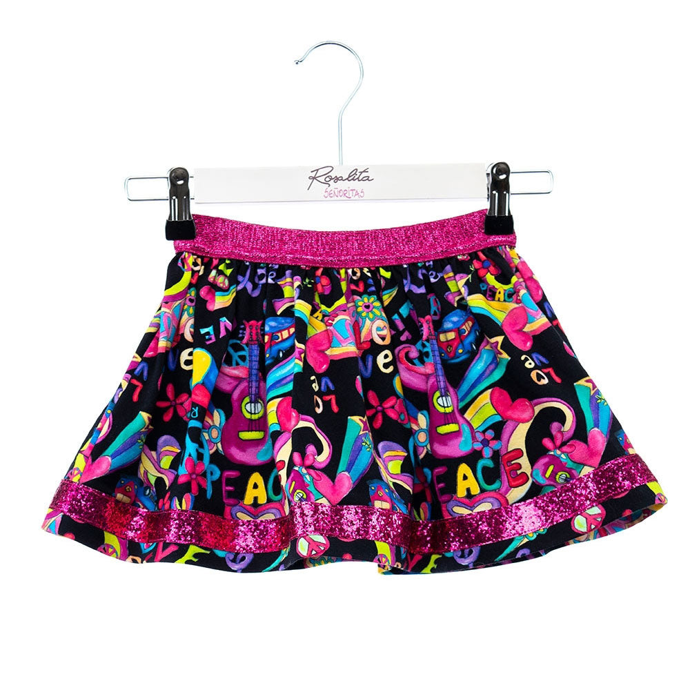 Jupe ample de la ligne de vêtements pour fille Rosalita Señoritas, avec élastique pailleté à la t...