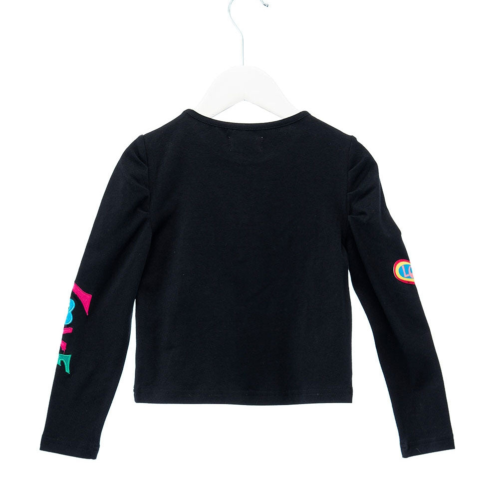 T-shirt de la ligne vêtements fille Rosalita Senoritas, avec broderies multicolores sur le devant...