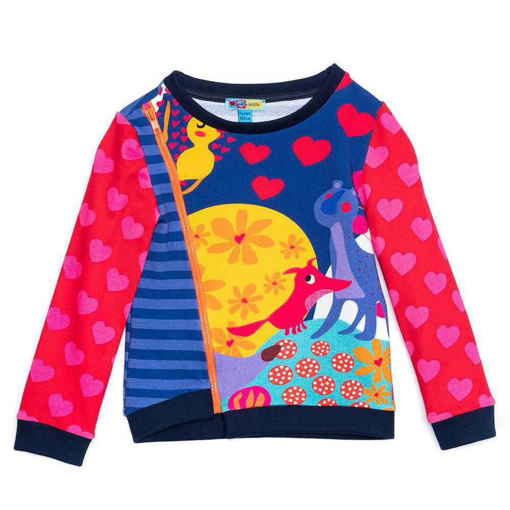 Felpa rouge de la Ligne Vêtements Fille Rosalita Senoritas en coton avec une amusante
impression ...