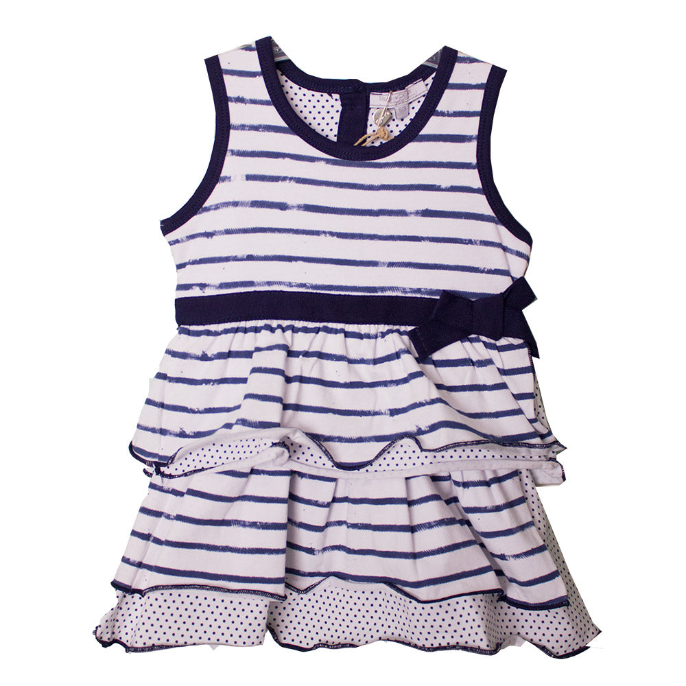 Abitino della linea abbigliamento bambina Silvian Heach Kids a righe. Cinturino
  in cordino con ...