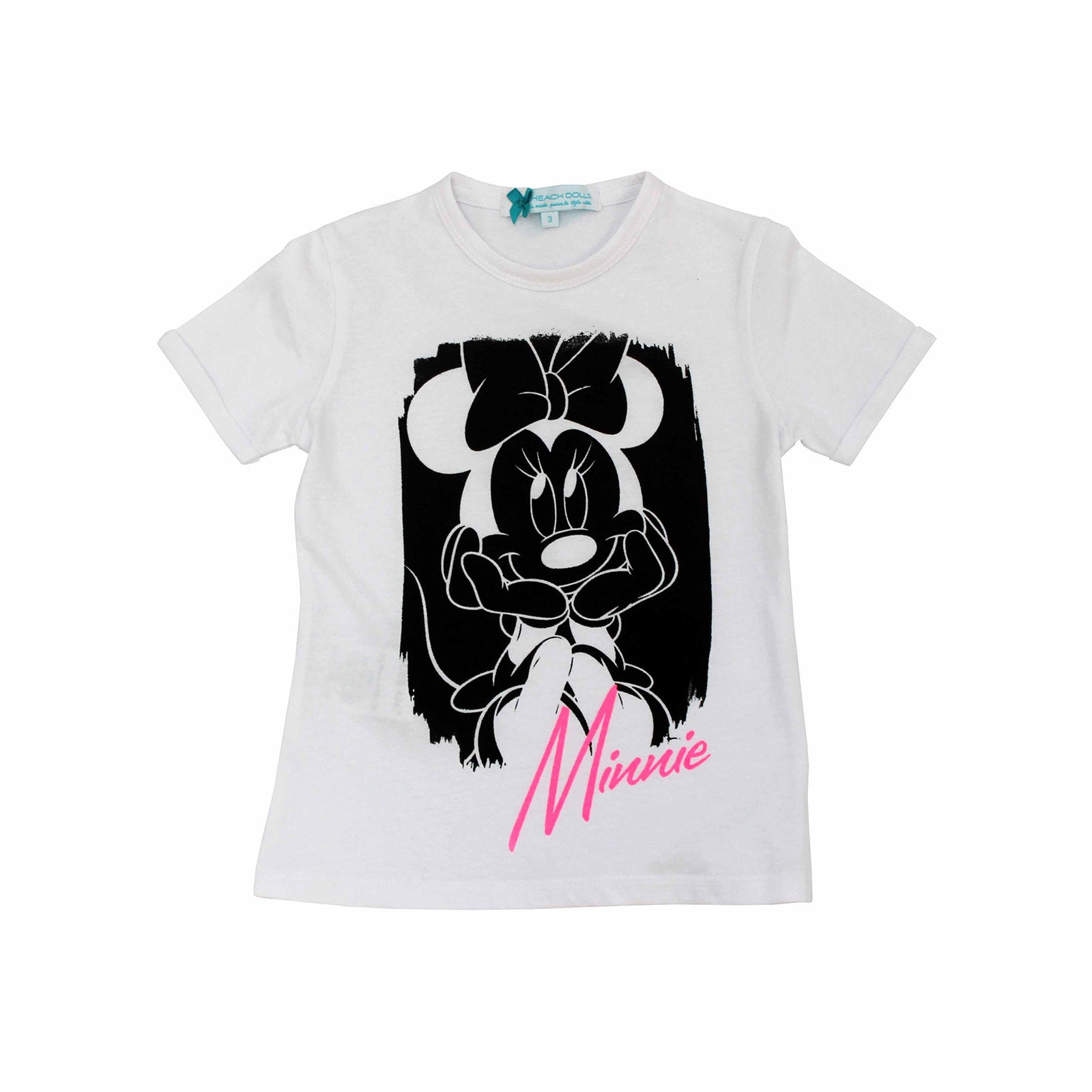 T-shirt de la ligne vêtements fille Silvian Heach à manches courtes avec impression de Minnie sur...