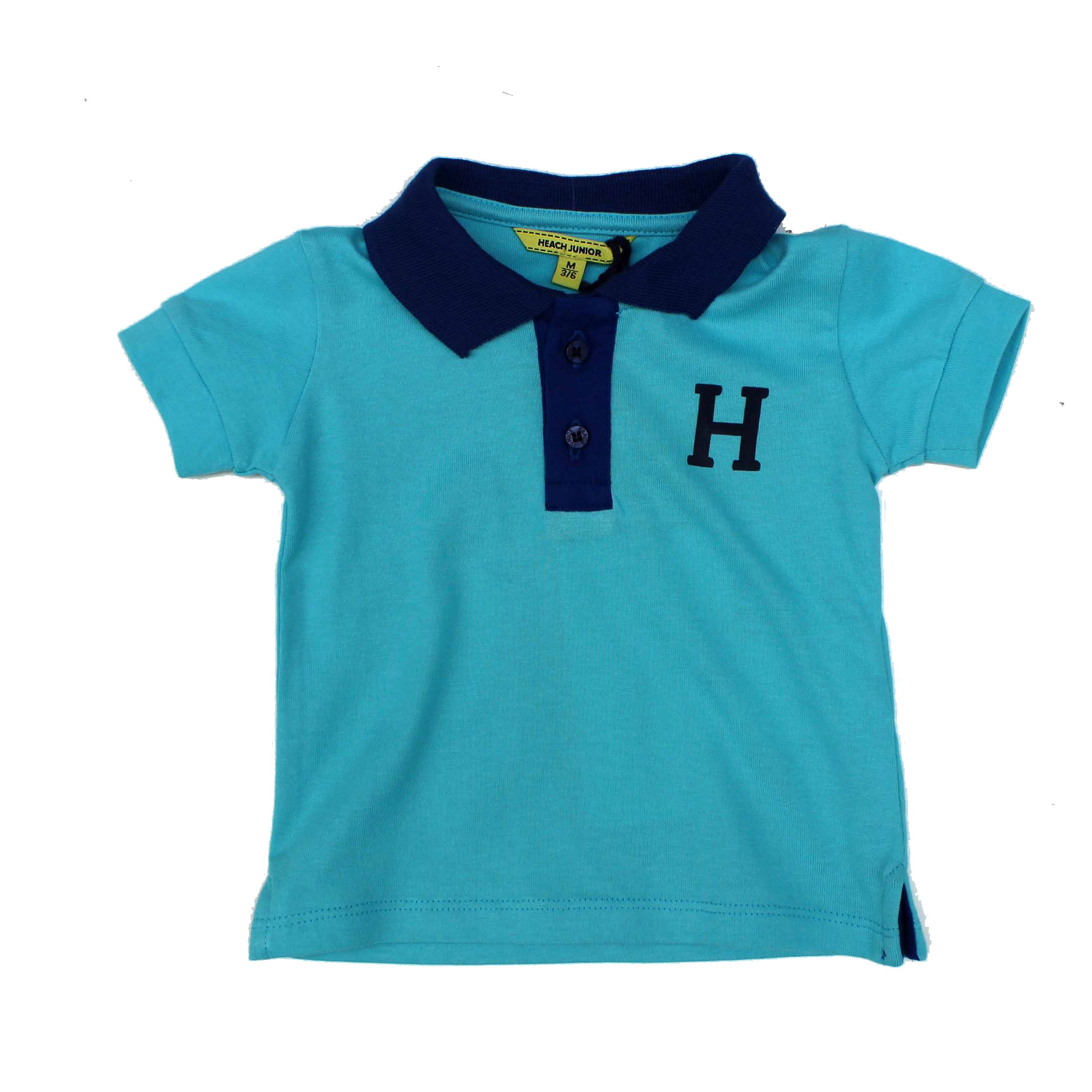 Polo de la ligne vêtements enfant Silvian Heach à manches courtes avec fentes sur les côtés ; dis...