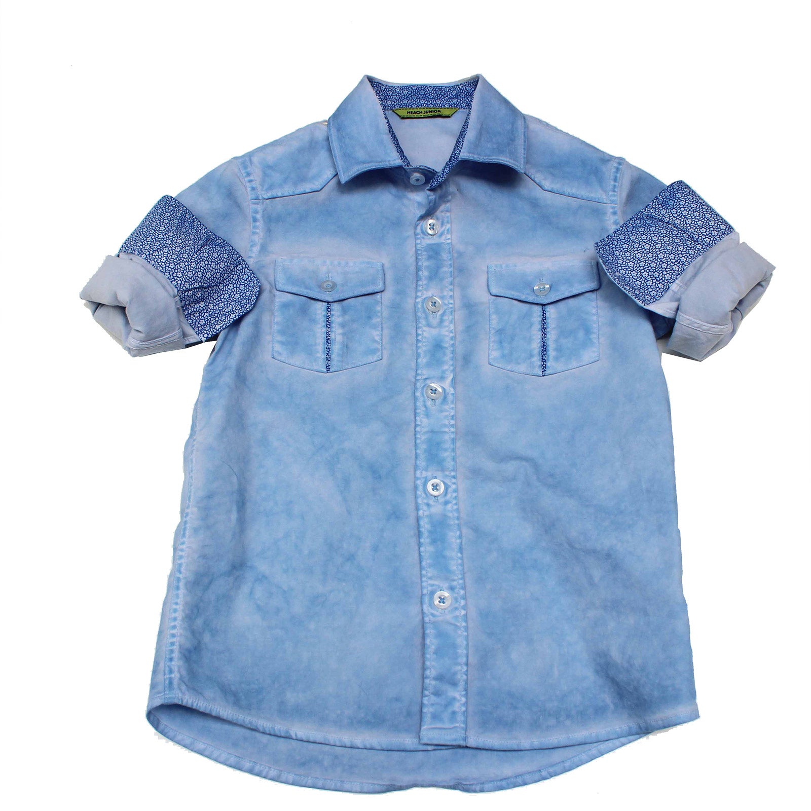Chemise de la ligne vêtements enfant Silvian Heach manches longues effet usé et col classique.
Co...