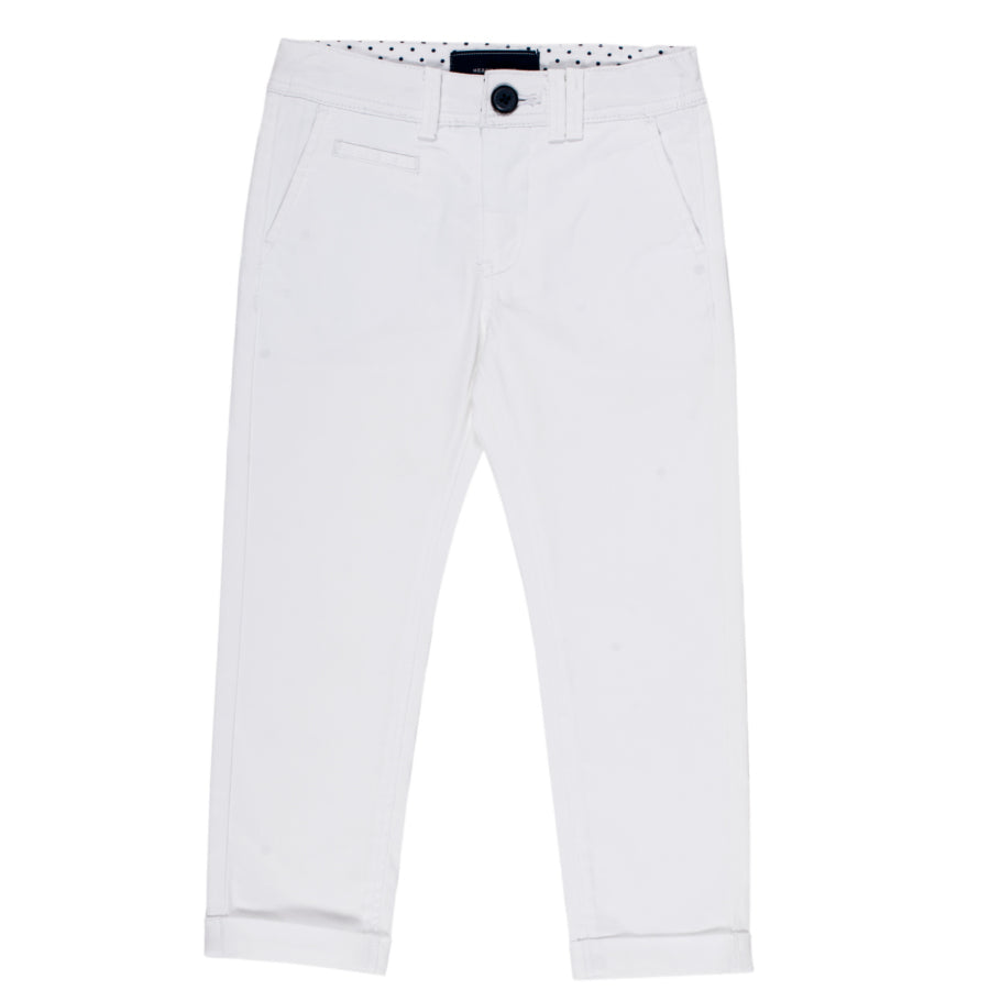 Pantalon de la ligne vêtements enfant Silvian Heach Kids ; coupe droite, tissu uni et taille régl...