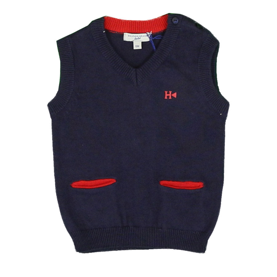 Gilet de la ligne vêtements enfant Silvian Heach Bébé, modèle classique uni en contraste de coule...