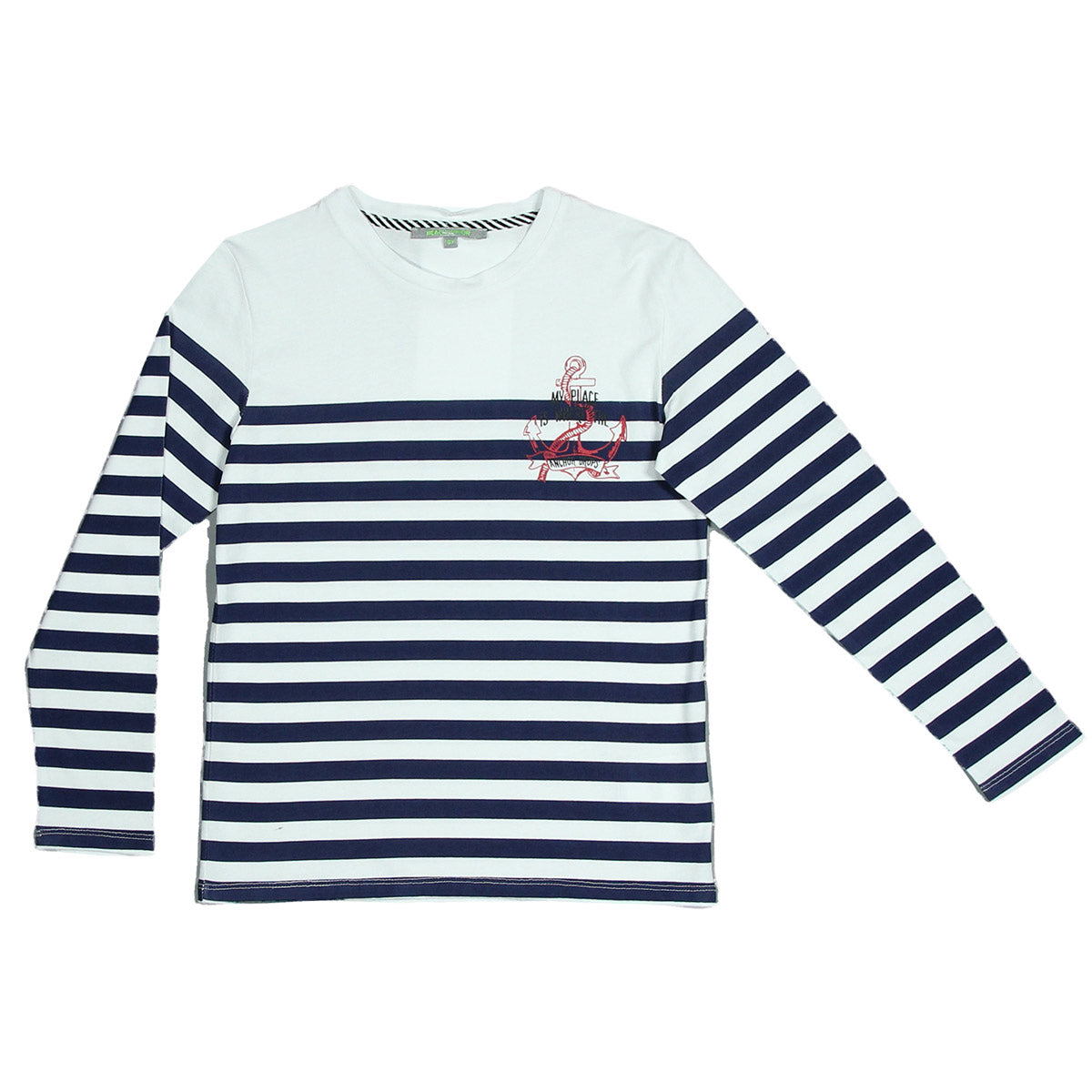Maglietta à manches longues de la ligne vêtements enfant Silvian Heach Kids, avec un dessin marin...