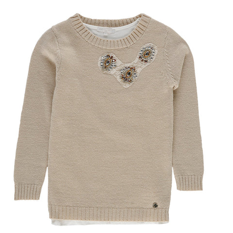 MAXIPULL - SILVIAN HEACH - Sesso: Bambina - Colore: Beige - Stagione: Autunno-Inverno