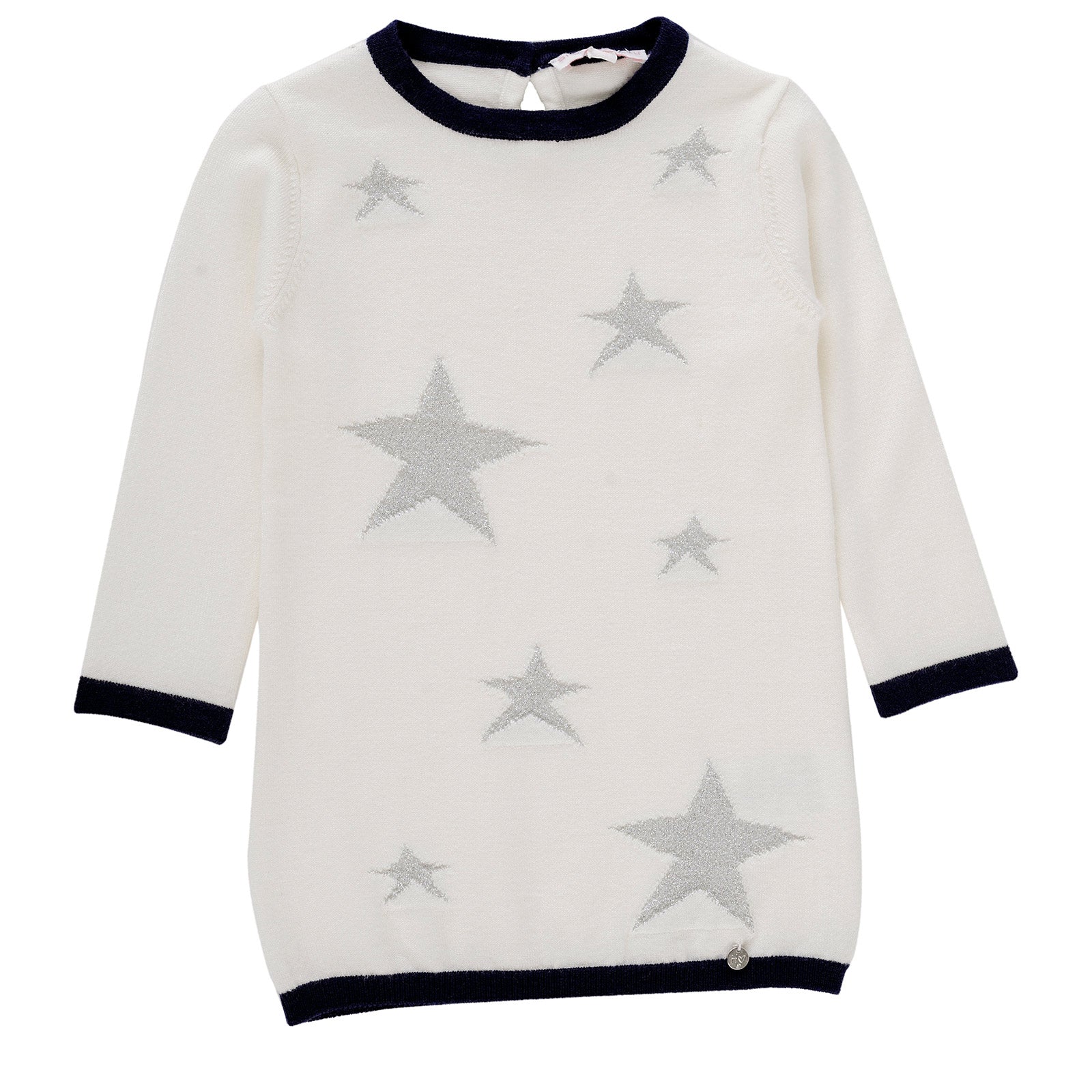 Vestitino de la ligne vêtements fille Silvian Heach Kids, en maille, avec motif
  à étoiles en lu...