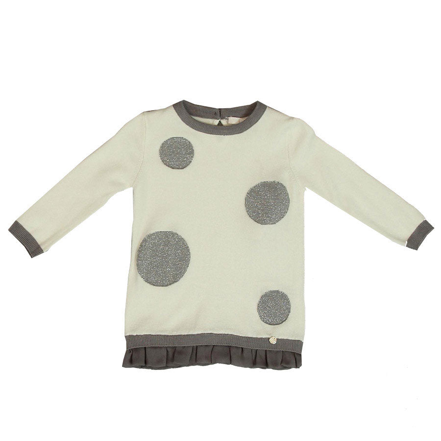 Maxipull élégant de la ligne vêtements fille Silvian Heach Kids, avec un magnifique motif à pois ...