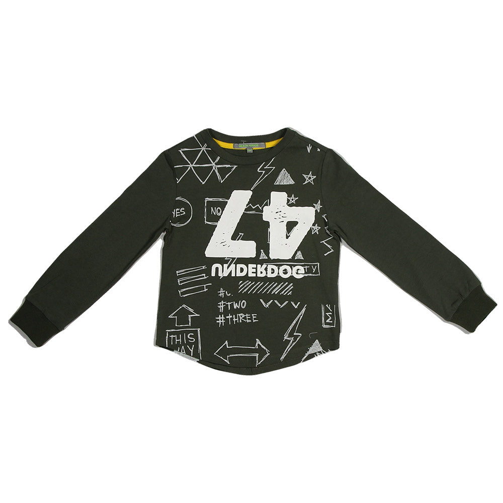 T-shirt de la ligne vêtements enfant Silvian Heach Junior, unie avec des imprimés contrastés à l'...
