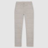 Pantaloni in micro velluto beige chiaro a coste per bambino, modello classico dritto