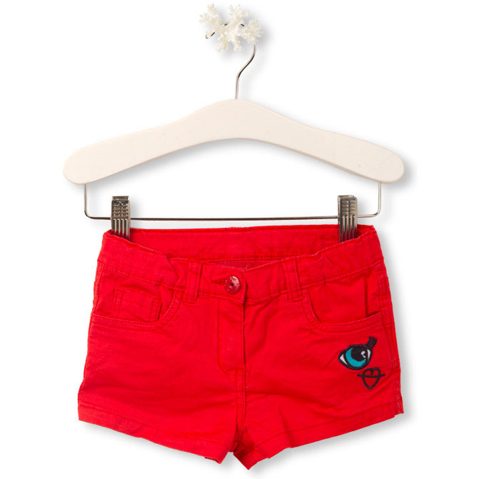 Short de la ligne de vêtements pour fille Tuc Tuc, avec un modèle droit et une broderie colorée s...