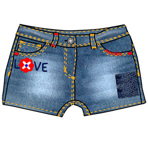 Short en denim de la ligne vêtements fille Tuc Tuc, avec broderies en contraste de couleur.
Compo...