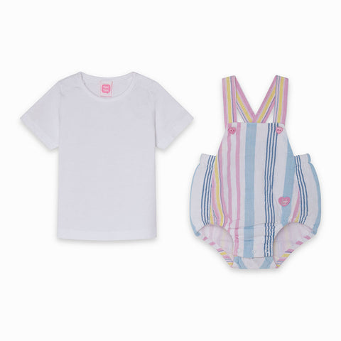 SALOPETTE POPELIN ET T-SHIRT