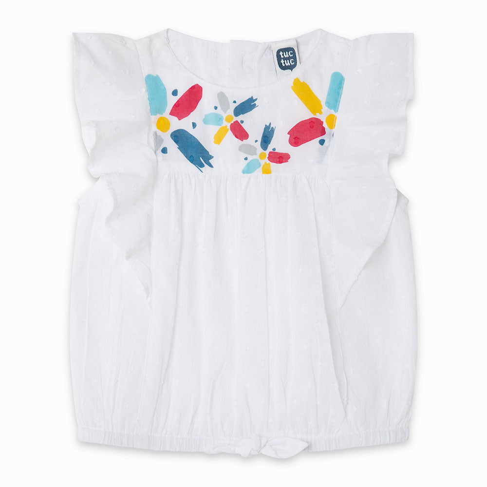 Blouse de la Ligne Vêtements Fille Tuc Tuc avec élastique à la taille et volants appliqués aux br...