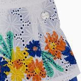 JUPE EN TOILE DE COTON ET TULLE