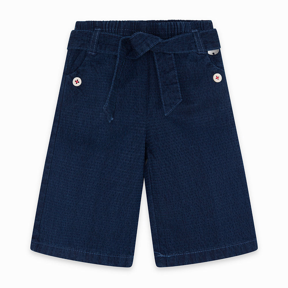 Pantalon au mollet de la Ligne Vêtements Fille Tuc Tuc, modèle palazzo
  avec ceinture à la taill...