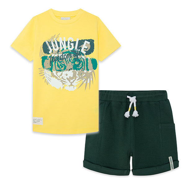 Ensemble deux pièces de la Ligne Vêtements Enfant Tuc Tuc, composé d'un t-shirt avec impression c...