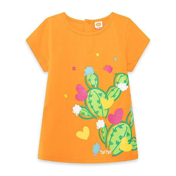 T-shirt de la Ligne Vêtements Fille Tuc Tuc, collection Fun Cactus, avec sur le devant une impres...