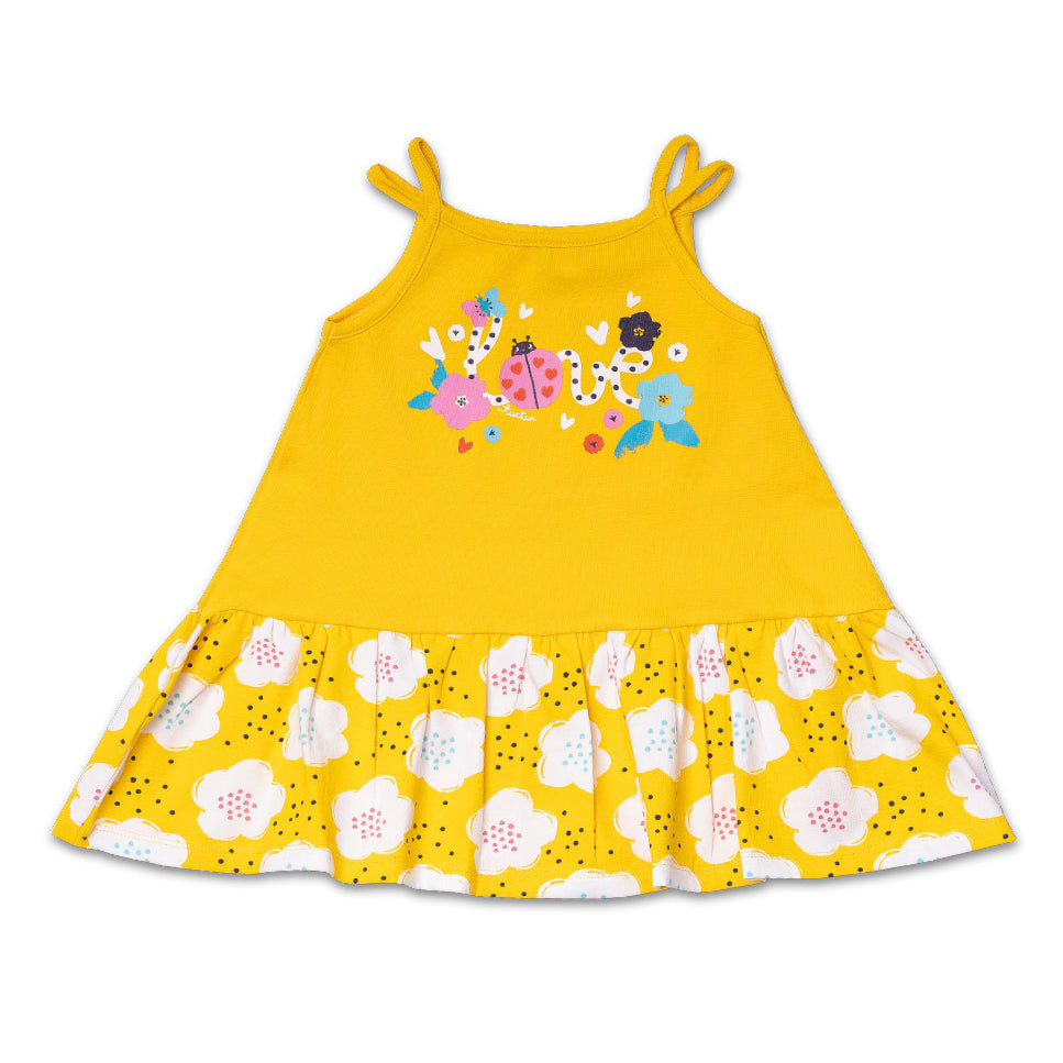 Abitino in jerseydella Linea Abbigliamento Bambina Tuc Tuc, con gonna ampia e doppie bretelle sul...