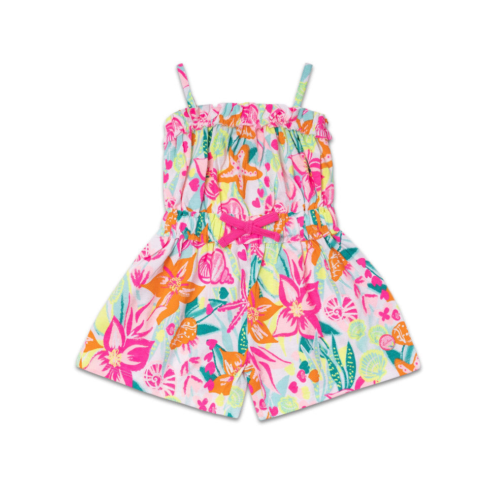 Romper with shorts from the Tuc Tuc Girls' Clothing Line, featuring a waist tie and straps. Marin...