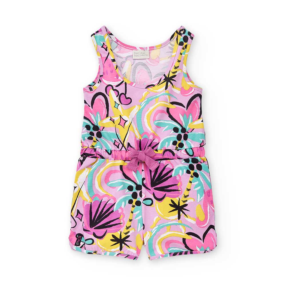 Combina short de la ligne Vêtements Fille Tuc Tuc, avec élastique et cordons en viat. Encolure pl...