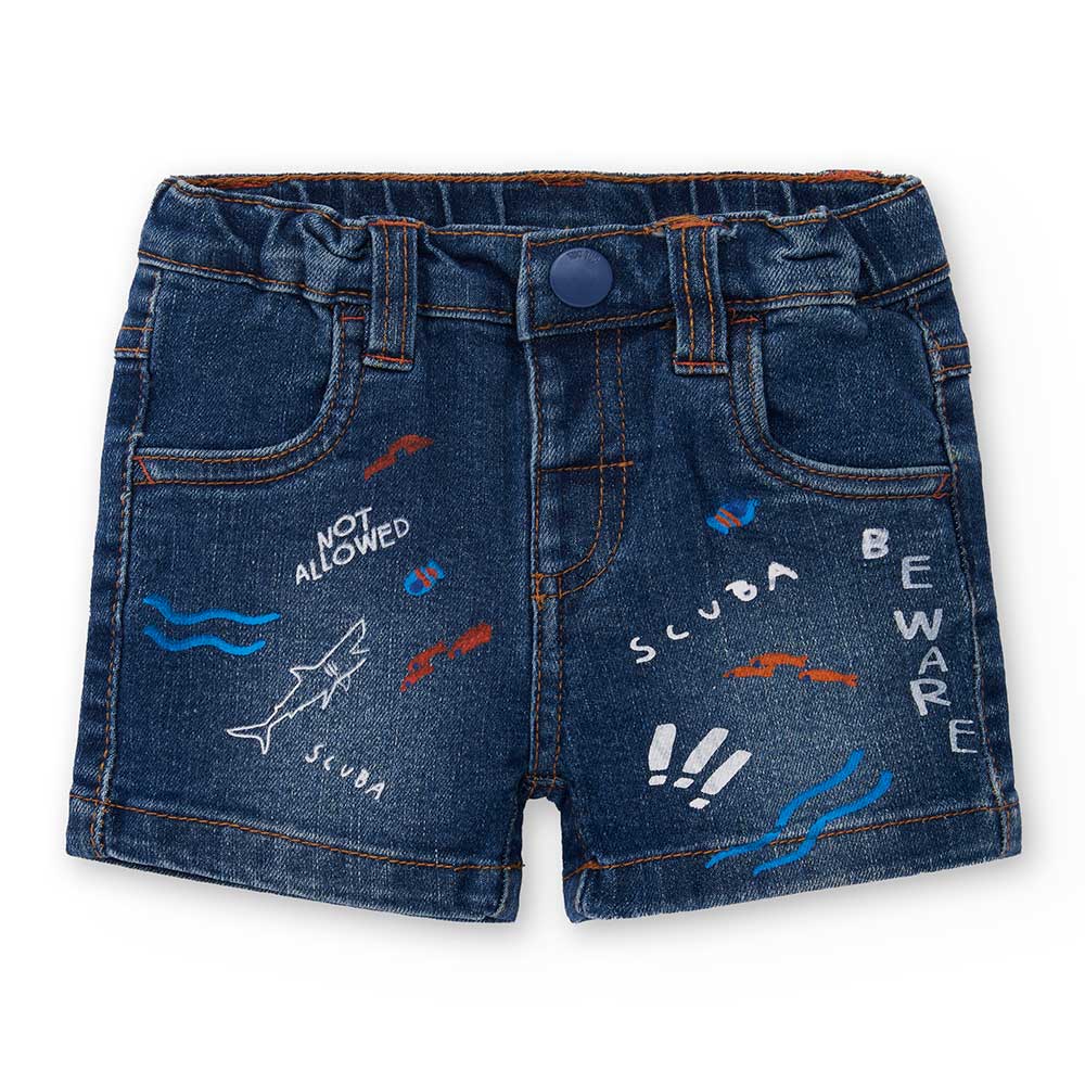 fr
de la Ligne Vêtements Enfant Tuc Tuc, en jean avec taille réglable à la taille et imprimés col...