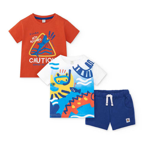 2 T-SHIRTS ET BERMUDAS JERSEY