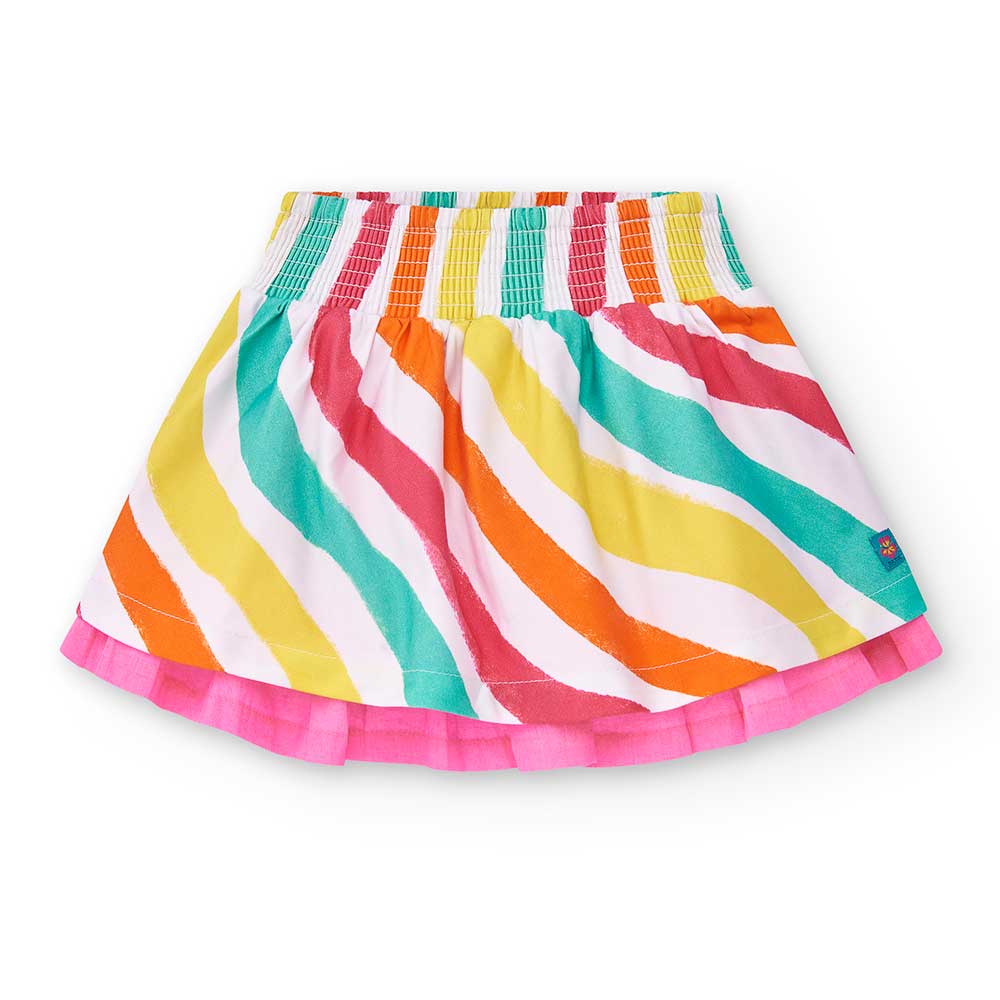Jupe de la Ligne Vêtements Fille Tuc Tuc, avec bande élastique à la taille, jupon et motif à rayu...