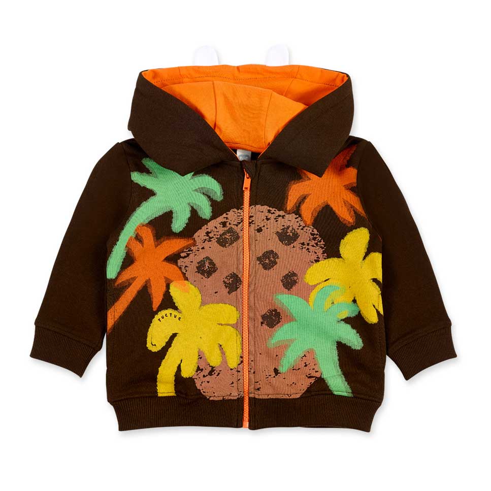 Giacca sweat de la Ligne Vêtements Enfant Tuc Tuc, avec capuche, poches à l'avant et impression s...