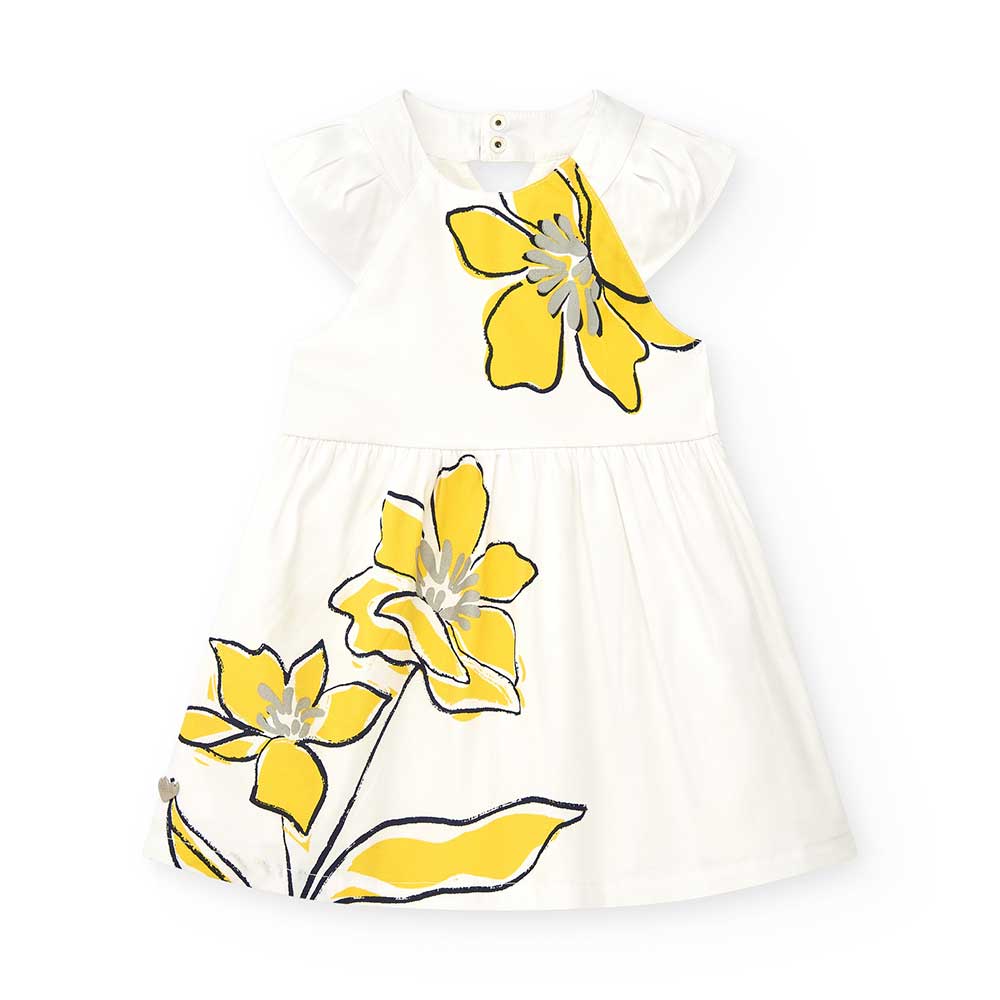 Robe Ligne Vêtements Fille Tuc Tuc, avec taille cintrée et large décolleté dans le dos. Sur le de...