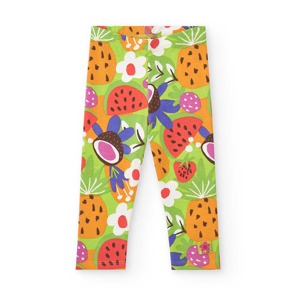 Leggings de la ligne Vêtements Fille Tuc Tuc avec motif tropical multicolore.Compositions : Coton...