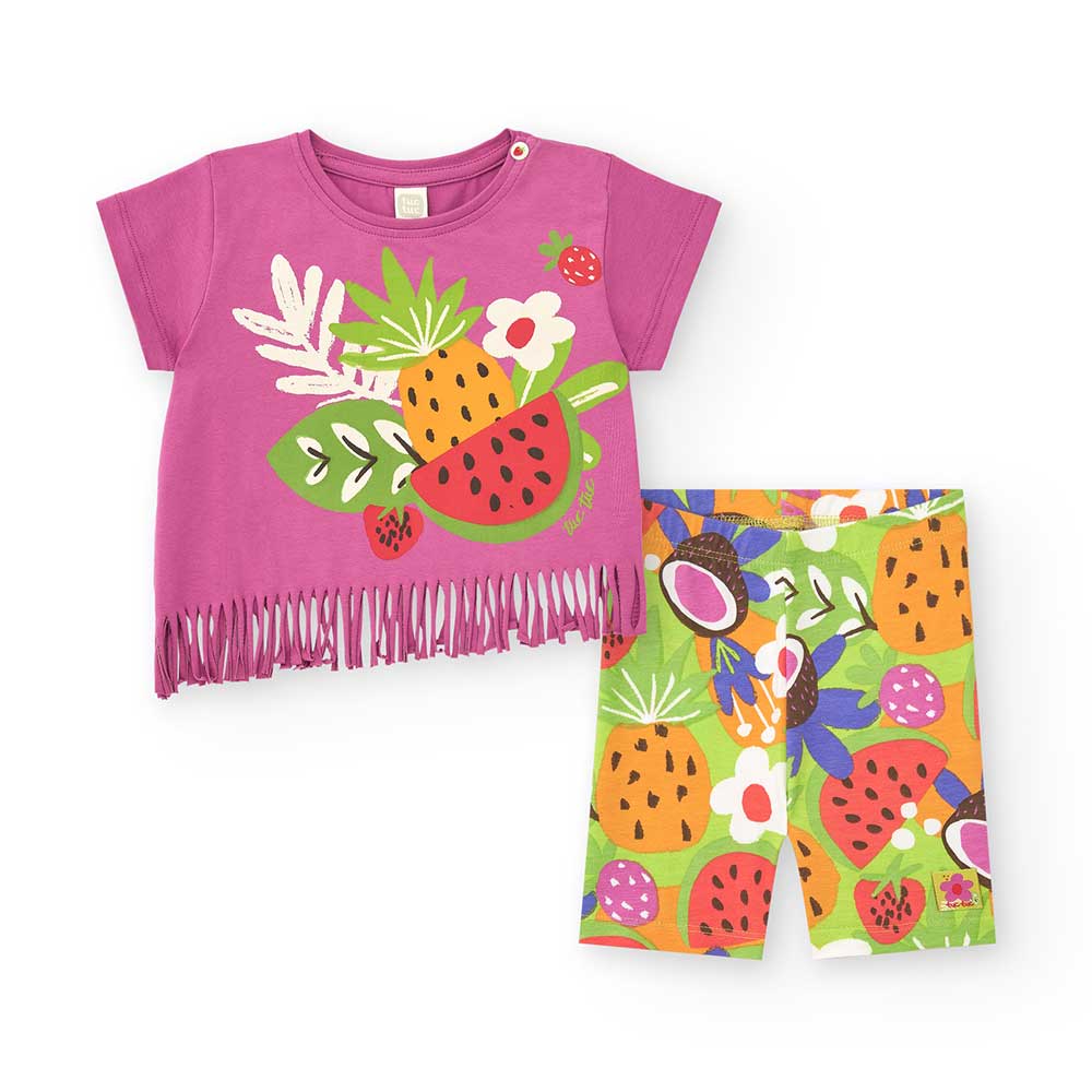 Complete two-piece set from the Tuc Tuc Girls' Clothing Line, consisting of a short t-shirt with ...
