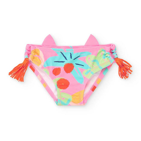 Costume da bagno per bambina, colorato con motivi estivi e dettagli vivaci.