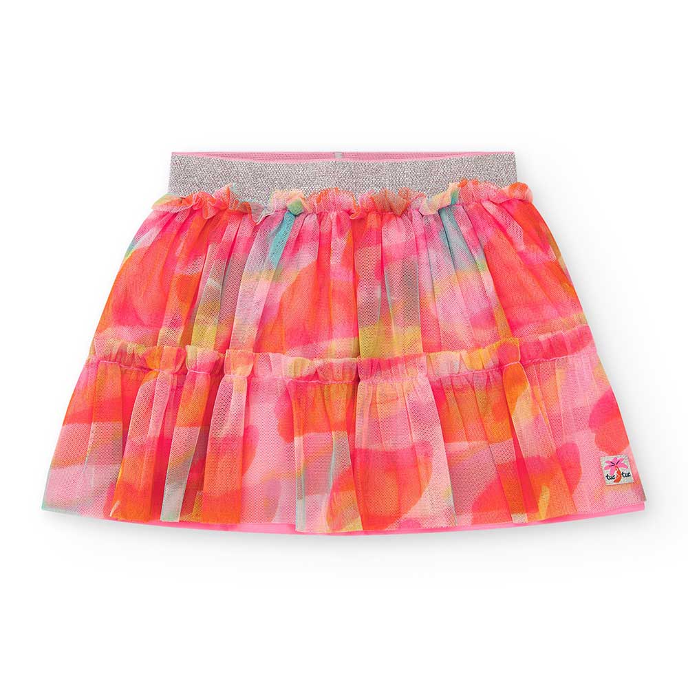 Gonna della Linea Abbigliamento Tuc Tuc Bambina, in tulle con colori fluo e cinturino elastico in...