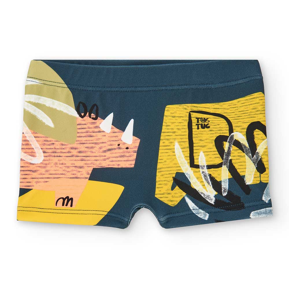 Boxer mare della Linea Abbigliamento Bambino Tuc Tuc, con fantasia a colori vivaci.
Composizione:...