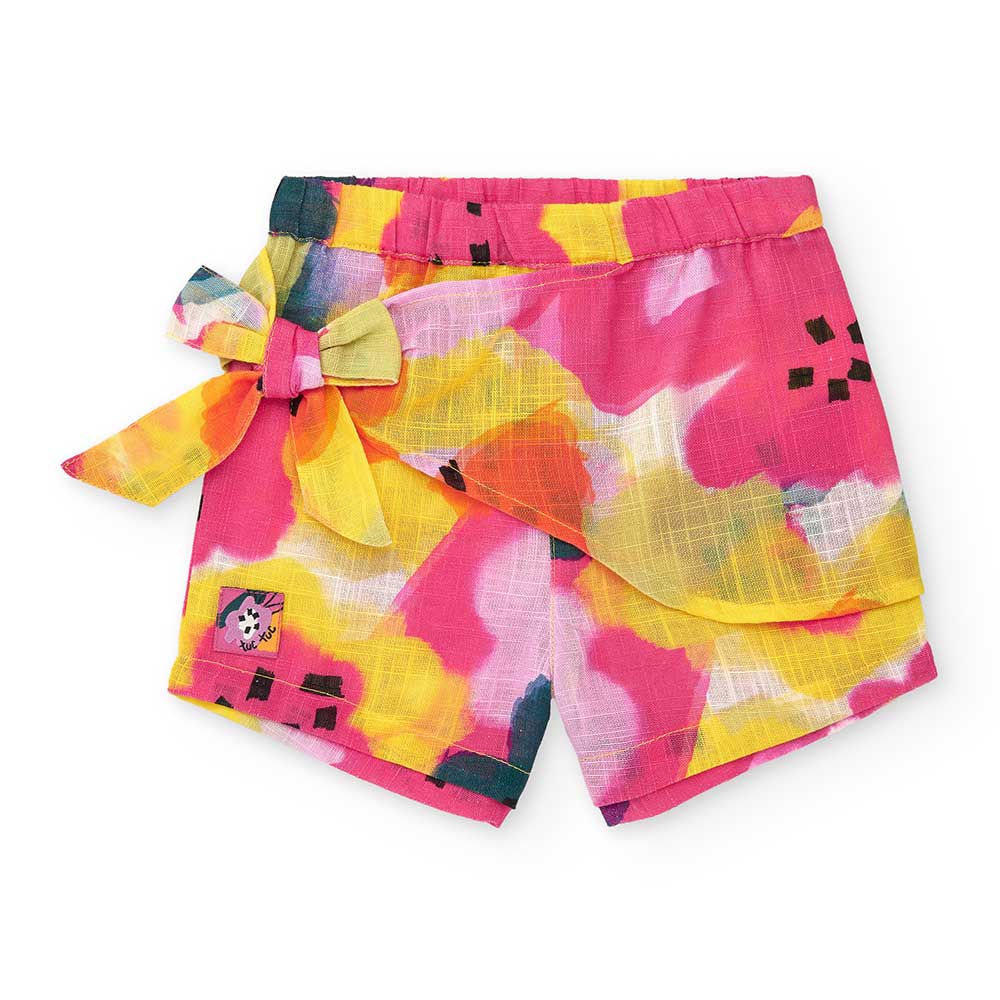 Shorts de la ligne Vêtements Tuc Tuc pour fille, avec élastique à la taille et petit nœud sur un ...