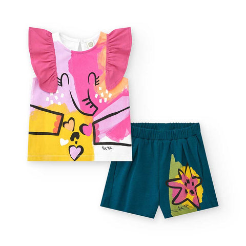 JERSEY T-SHIRT AND SHORTS
