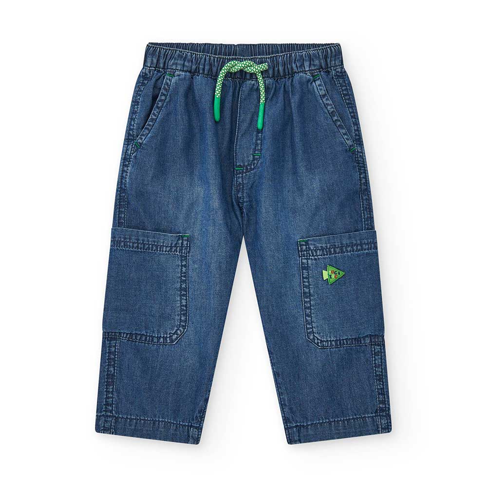 Pantalon en jean de la Ligne Vêtements Enfant Tuc Tuc, avec poches latérales et cordon à la taill...