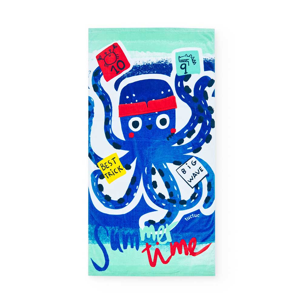 Serviette de plage de la Ligne Vêtements Enfant Tuc Tuc, avec des couleurs vives.Compositions : C...
