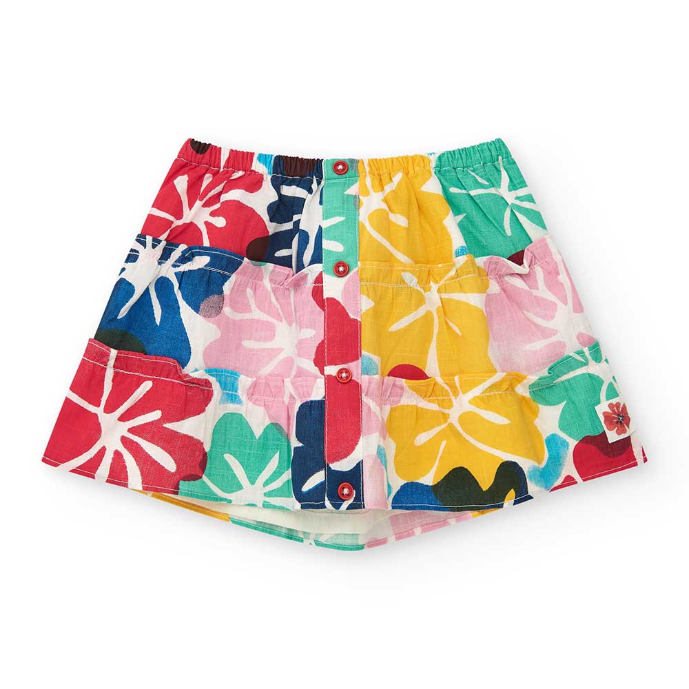 Gonna ampia della Linea Abbigliamento Bambina Tuc Tuc, con elastico in vita e fantasia a fiori.
C...