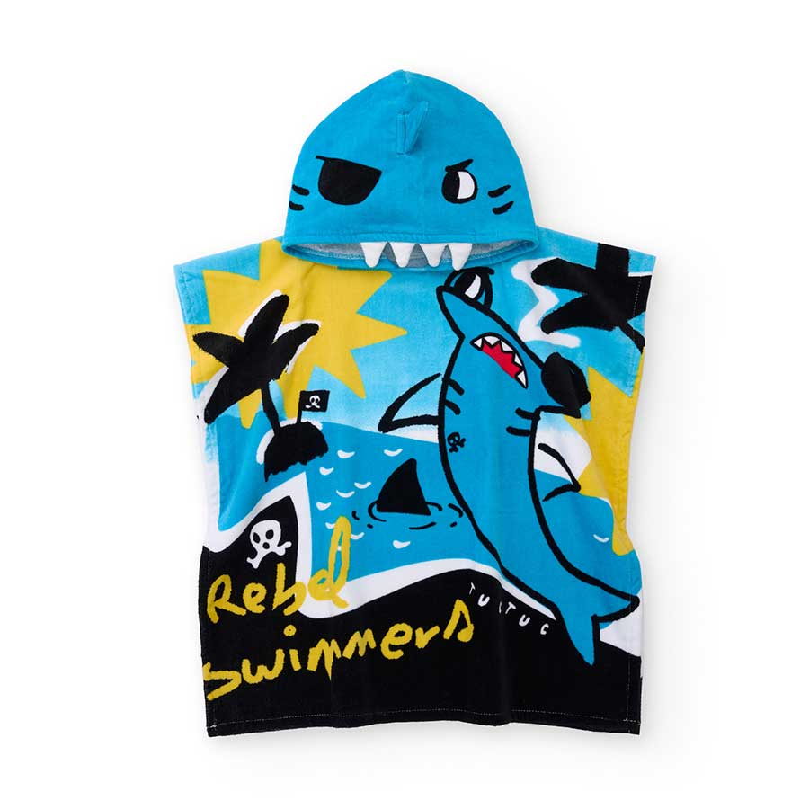 Poncho pour la plage de la ligne de vêtements pour enfants Tuc Tuc, avec un motif marin aux coule...