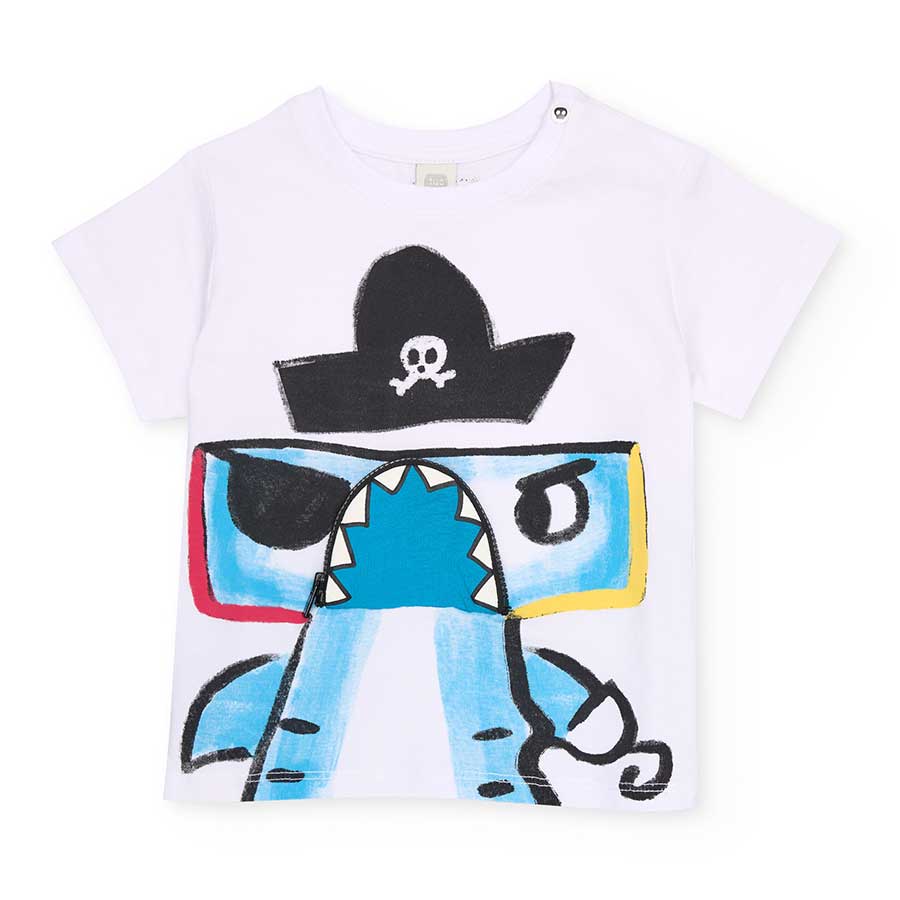 T-shirt de la ligne de vêtements pour enfants Tuc Tuc, avec une impression de pirate sur le devan...