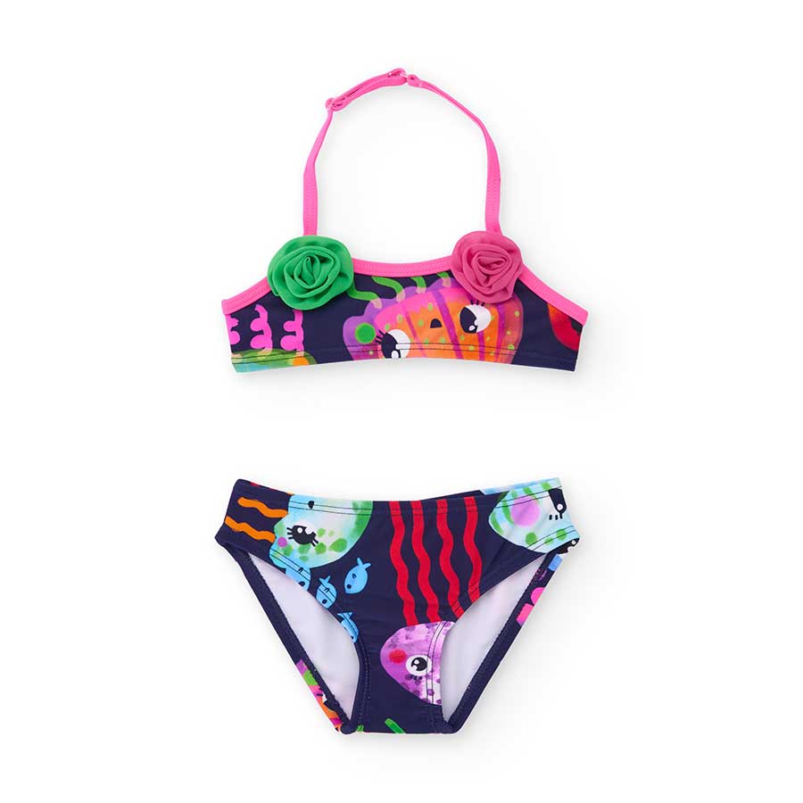 Bikini de la ligne de vêtements pour enfants Tuc Tuc, aux couleurs vives.
 Composition : Polyamid...